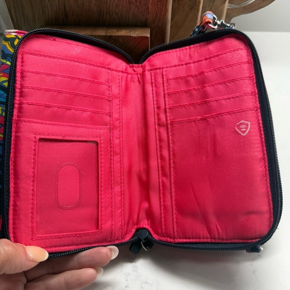 Vera Bradley Blue and Yellow Quilted Wallet - Picture 3 of 5